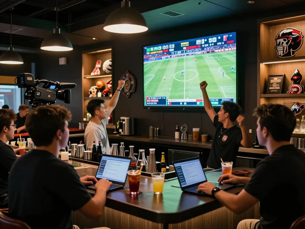 Experience the excitement of sports betting at xx88.com with dynamic screens and enthusiastic patrons.