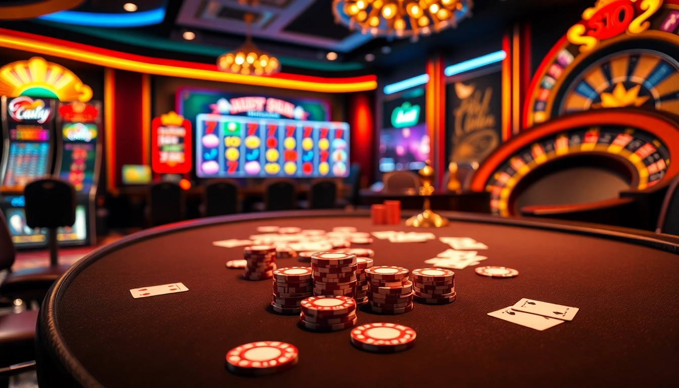 Engaging gaming experience at https://xin88ac.it.com/ with vibrant slot machines and elegant poker tables.