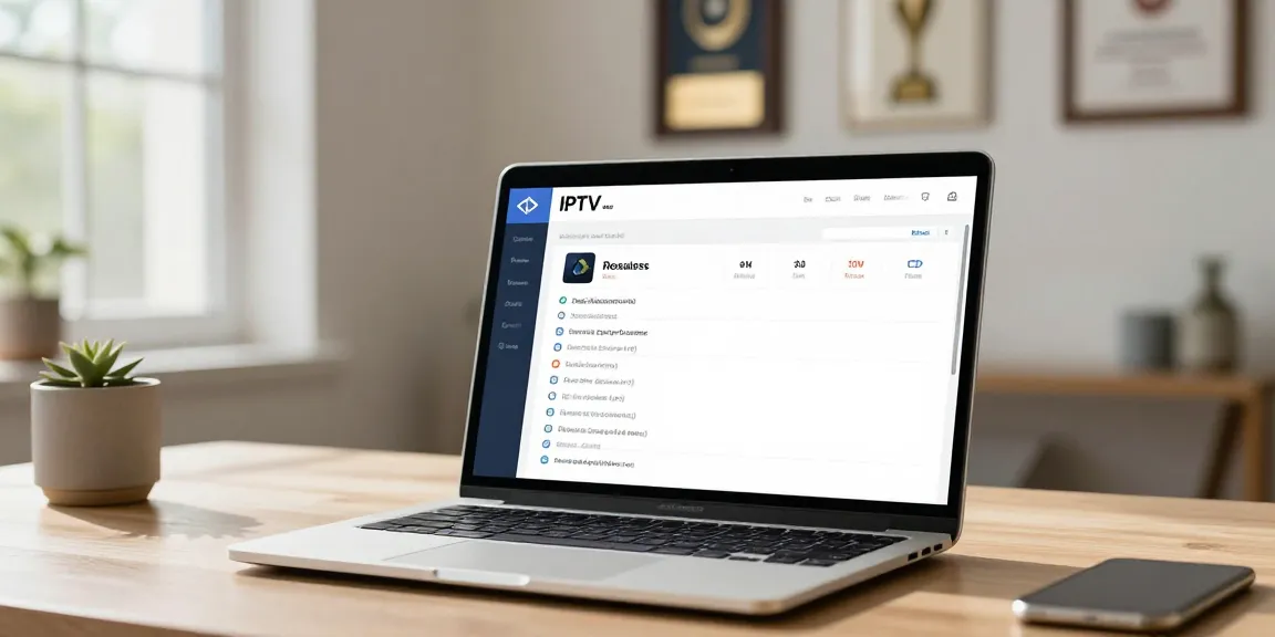 Local IPTV Reseller UK providing professional services from a trusted dashboard in a modern home office.