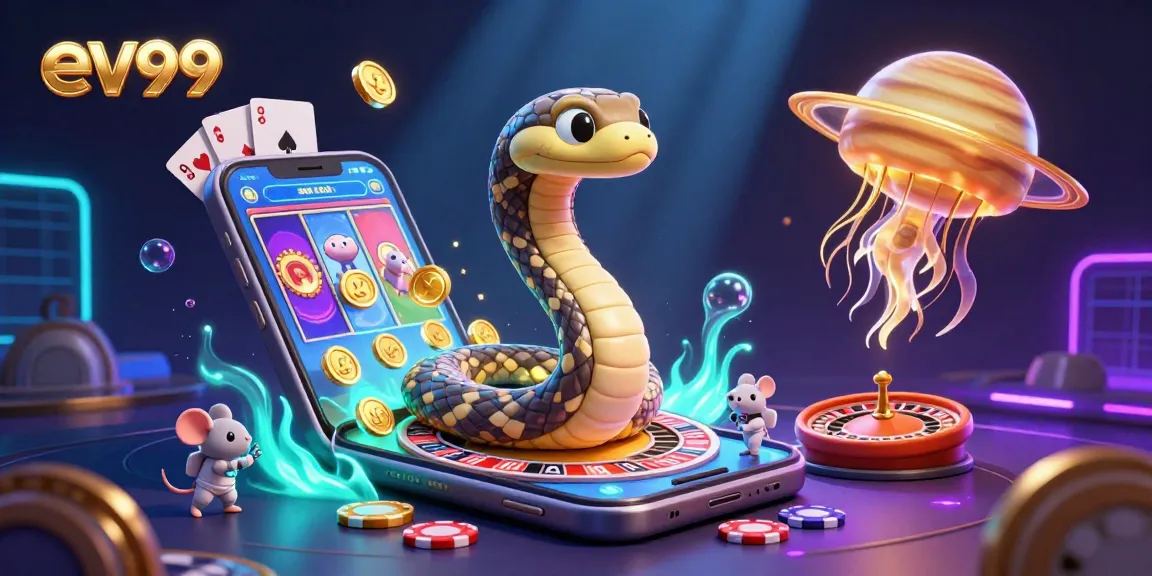Bet on cosmic roulette with ev99: a vibrant scene of astronaut mice betting on Saturn's rings.