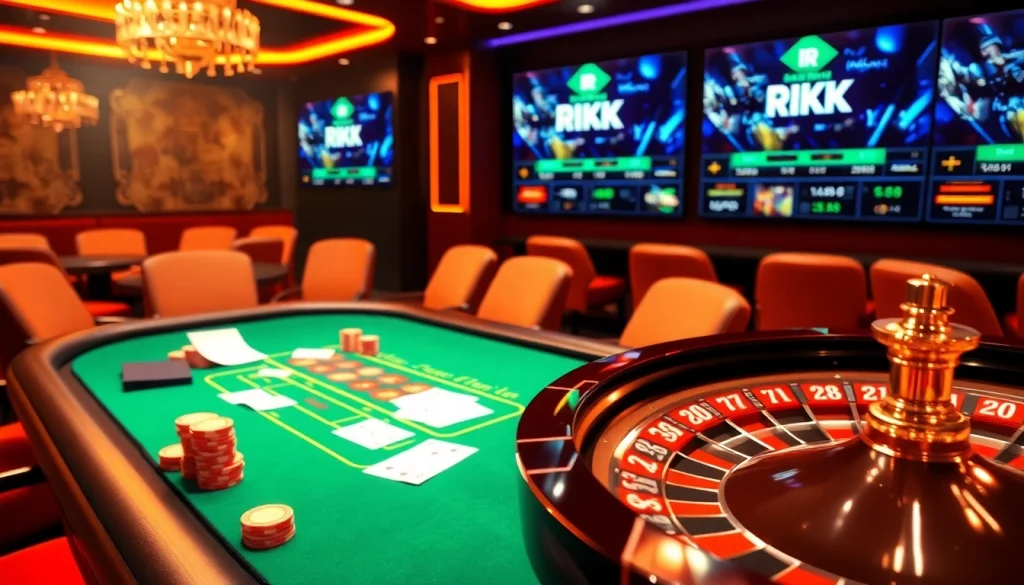 Experience the excitement of Rik VIP with vibrant gaming tables and thrilling casino ambiance.