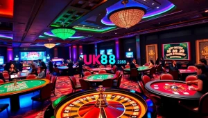 Experience thrilling gameplay at UK88.za.com with vibrant casino tables and exciting betting action.