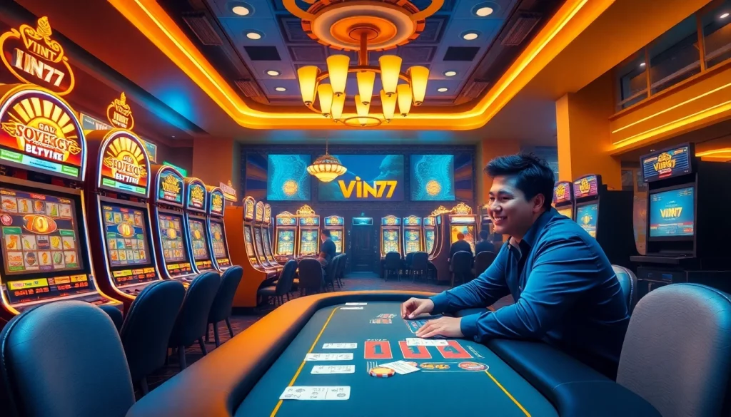 Experience exciting online gambling at vin777.gb.net with vibrant casino visuals.