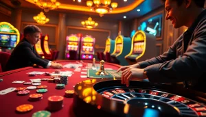 Experience the thrill of jl 55 at an upscale casino with exciting poker action and vibrant slot machines.