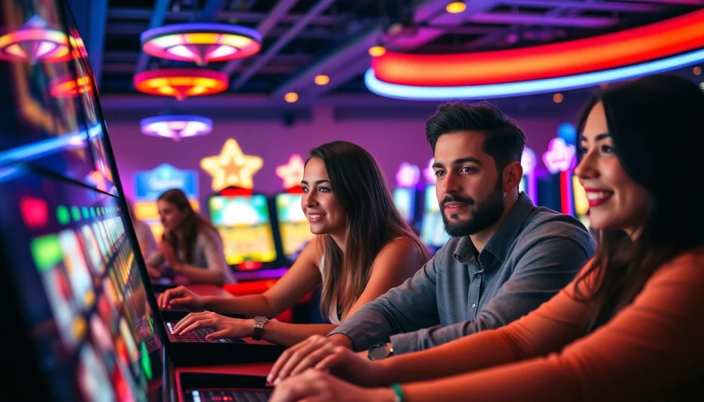Experience the thrill of online gaming at bk860s.com with lively players enjoying casino games.