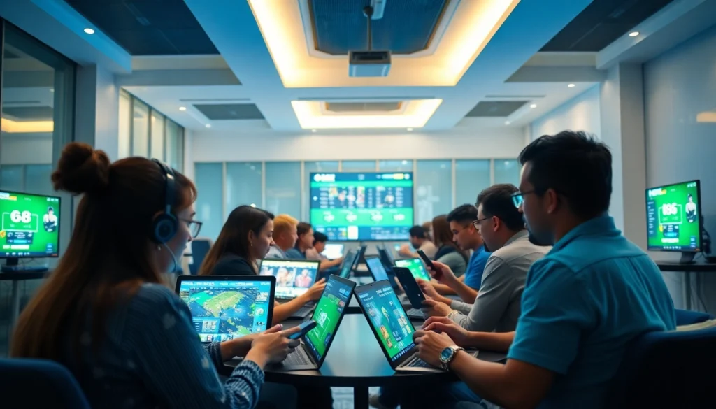 Online gaming experience at 98winwin.live showcasing users engaging with various betting options.