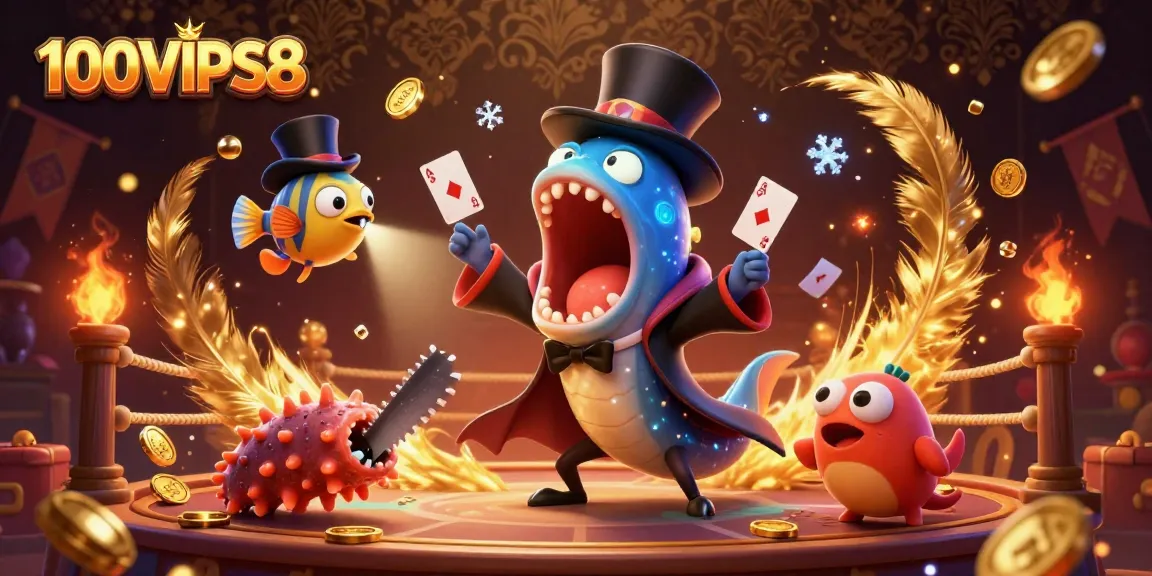 Engage in thrilling game action at 100VIPS8 with a vivid scene of a magical underwater casino.